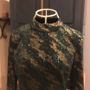 Mini tunic dress turtle neck